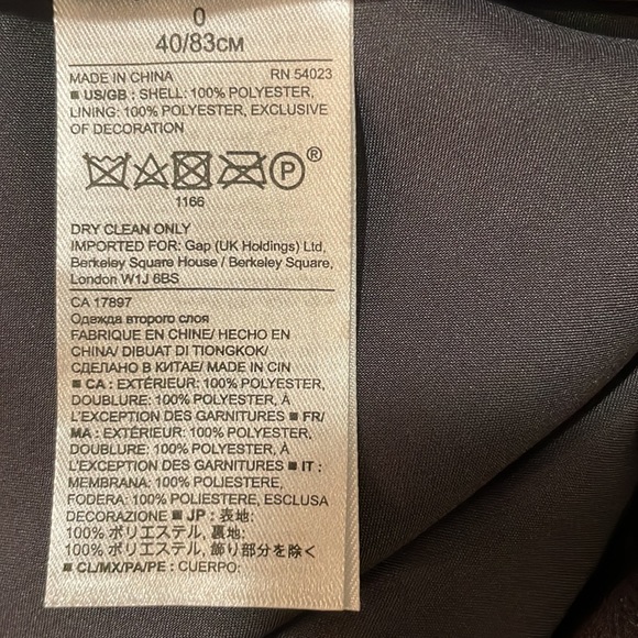 Banana Republic dark grey slip dress. Size 0 - Picture 5 of 5